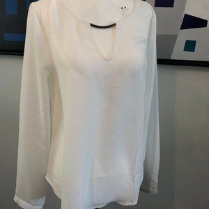 White Long - Sleeved Blouse